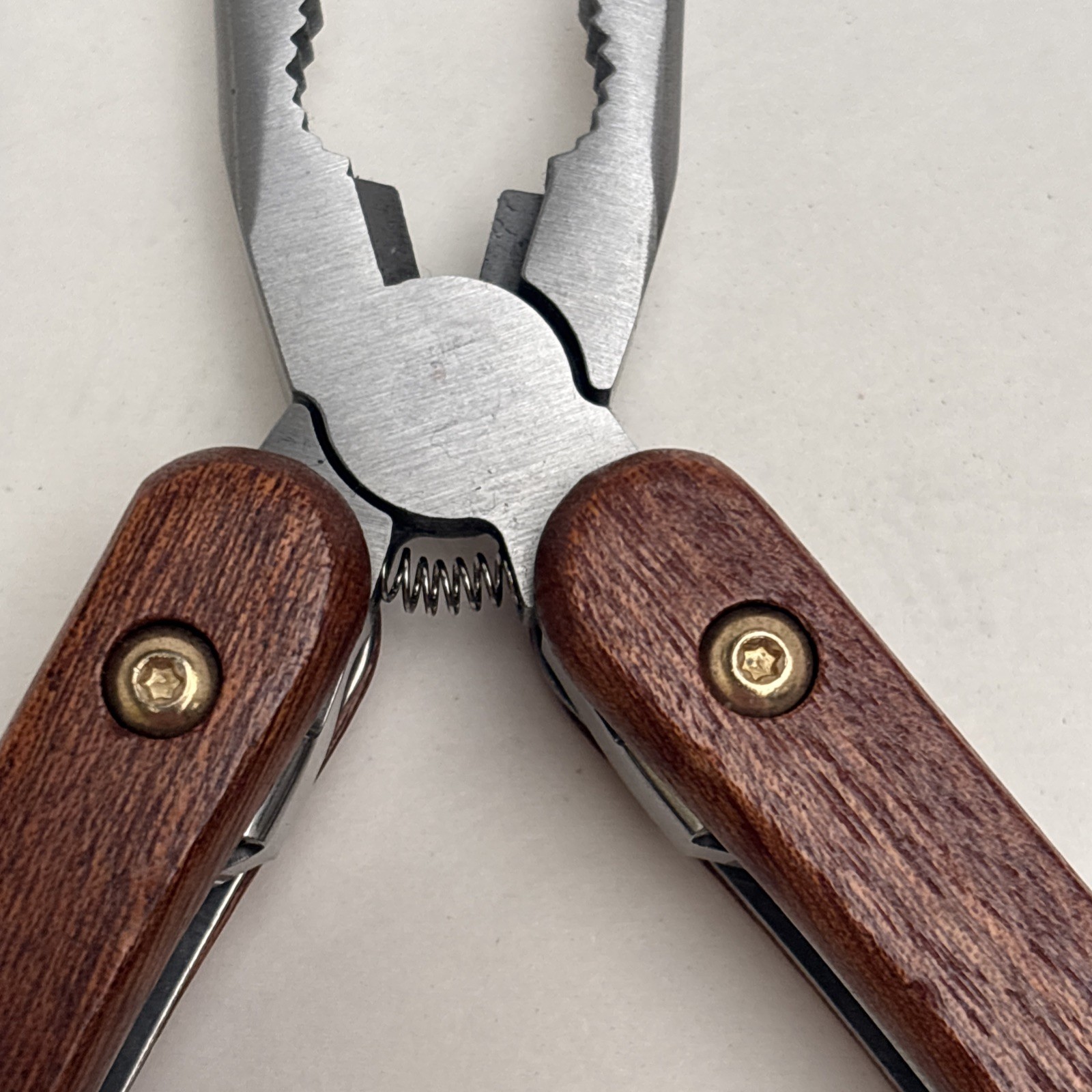 Wild + Wolf Wilderness Survival Tool Wood Scales Multi-tool Tactical Hunt Camp