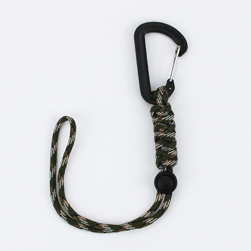 Creative Paracord Seven-Core Keychain with Safety Anti-Lost Spring Lanyard