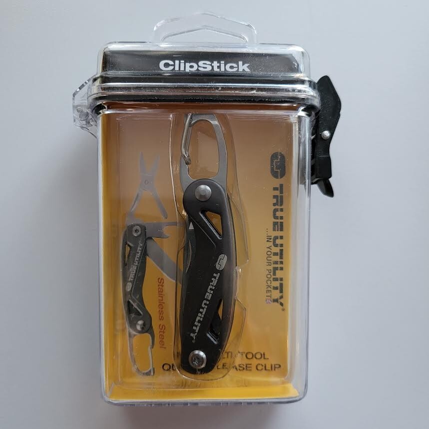 True Utility ClipStick 6-In-1 Slim Design Carabiner Multitool