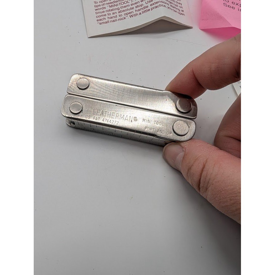 Leatherman Mini-Tool Vintage 90s Stainless Steel Pocket Knife Multi NOS NEW