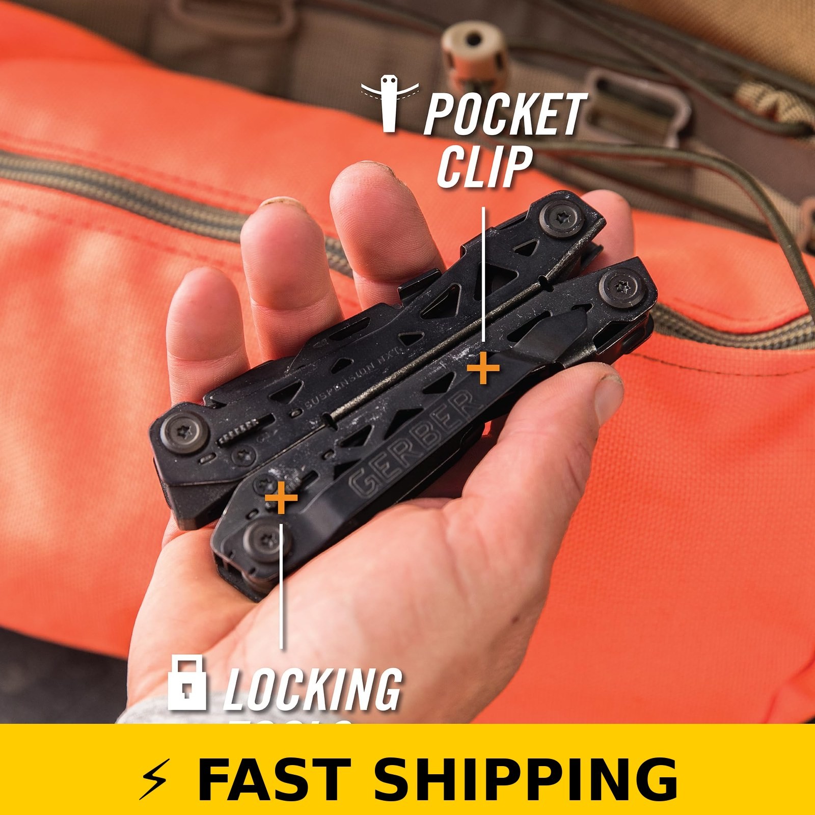 Gerber Gear Suspension-NXT 15-in-1 Multitool Pocket Knife – Black