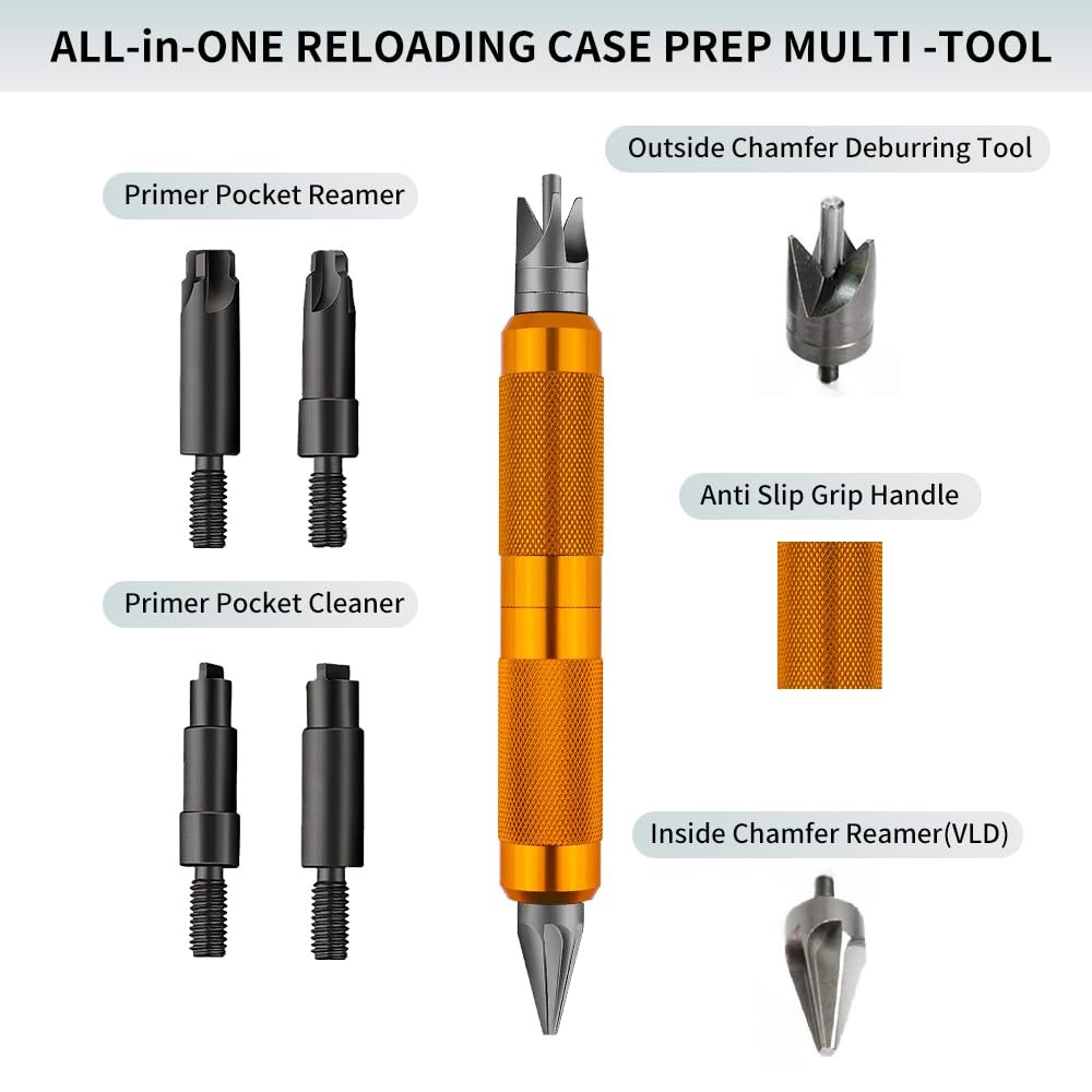 Case Prep Multi-Tool for Case Trimmer, Crafting Case Pocket Cleaner, Reamer a…