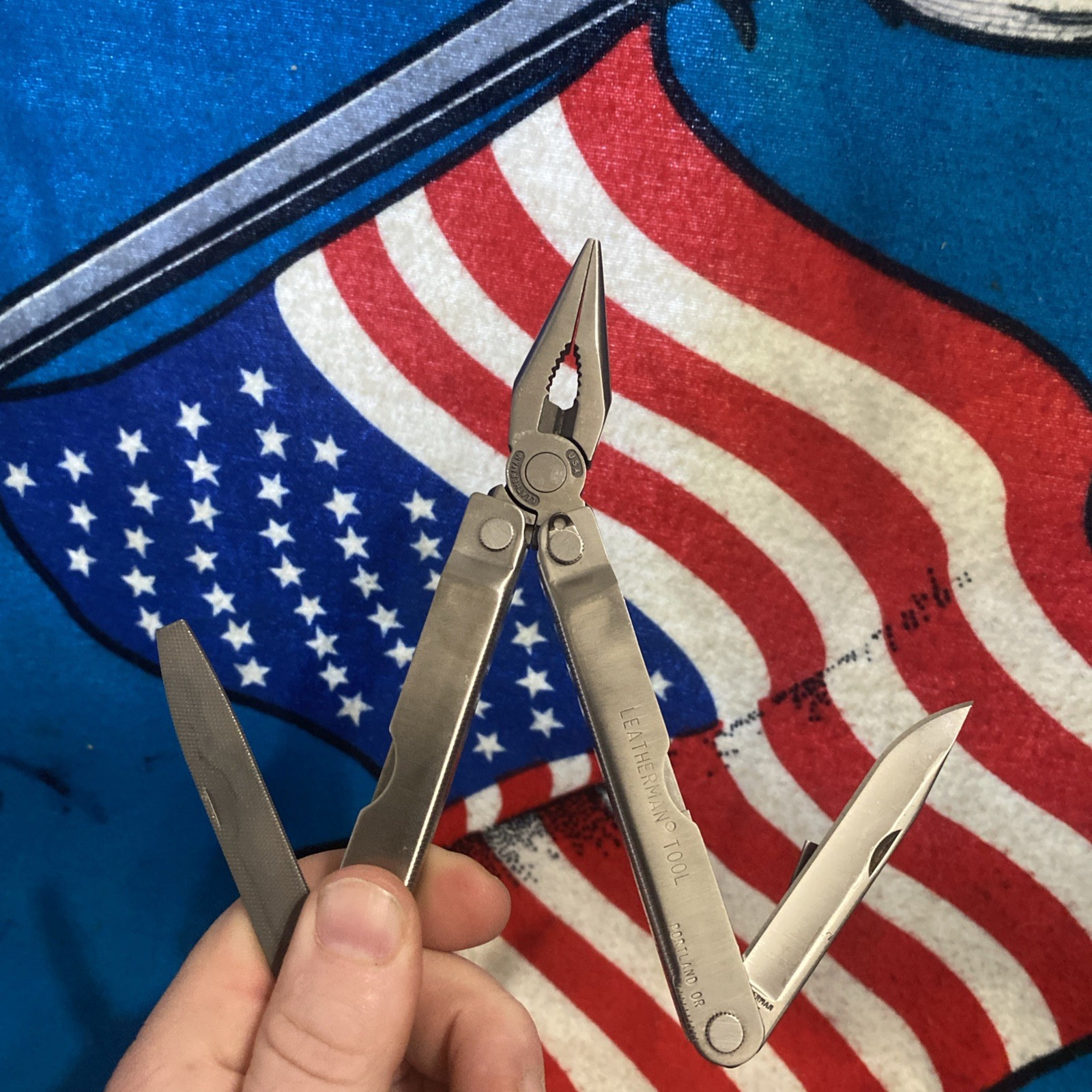 VTG Original Leatherman Multi-Tool Portland OR USA + Leather Sheath 1990’s CLEAN