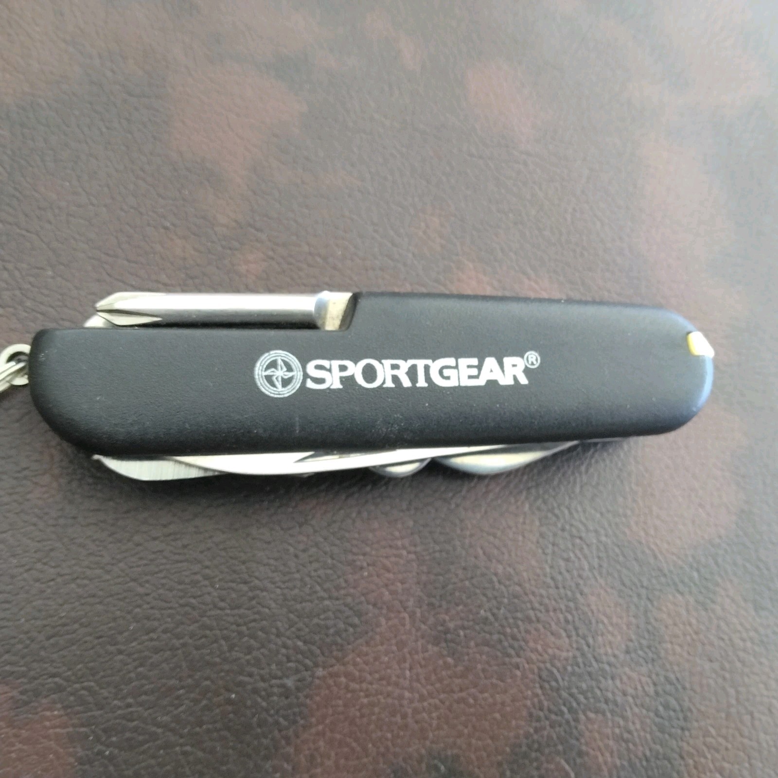 SPORTGEAR Black Silver Stainless Steel Multi-Tool Knife Scissors Saw Corkscrew