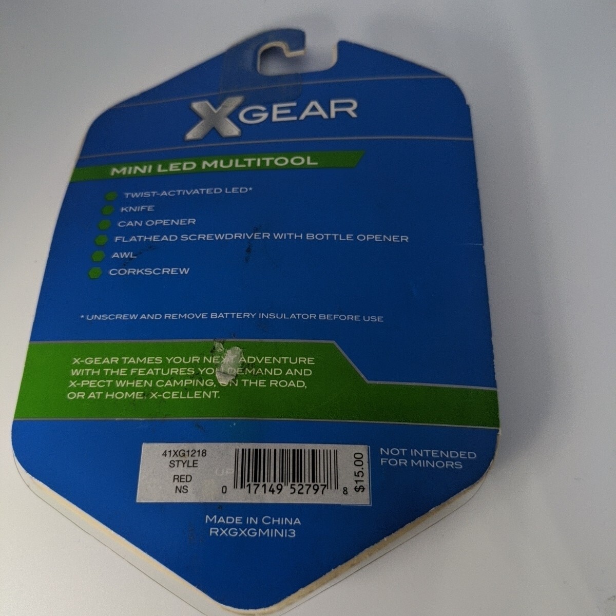XGear 7 Mini LED MultiTool Red NS Pocket Knife 41XG1218 Style NIB