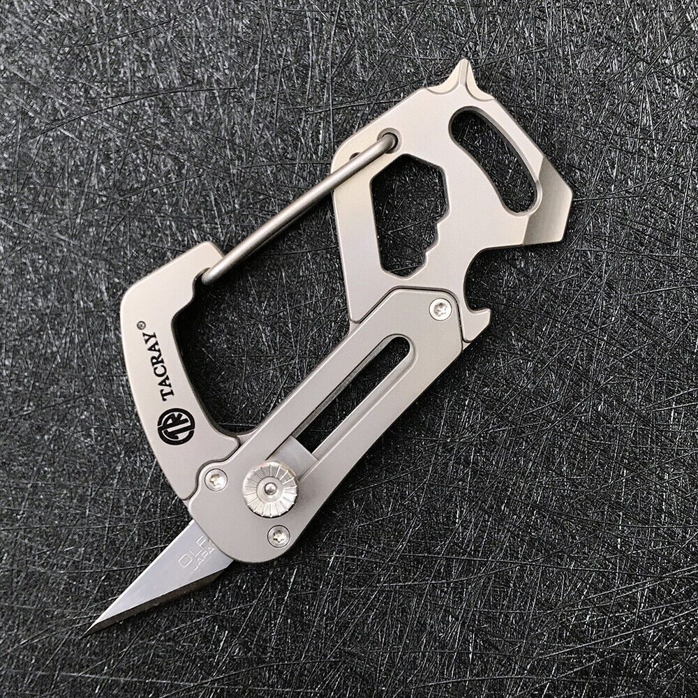 Titanium Alloy Keychain EDC Multifunction Tool Wrench Screwdriver Bottle Opener