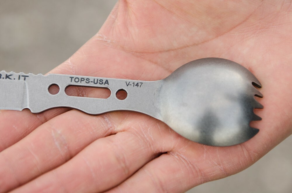 TOPS Fork It Tool Overall 6.5″ Stonewash 1095 Carbon Steel Construction FORK01
