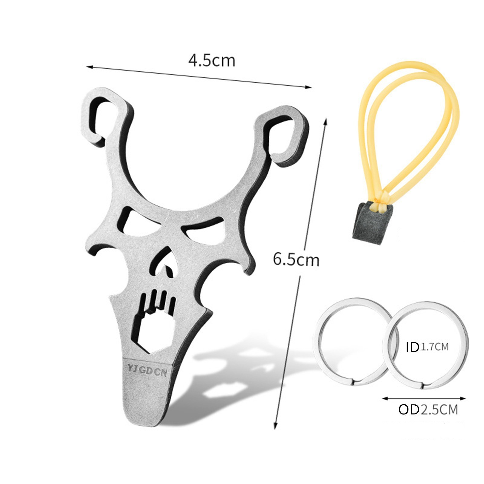 New Titanium Alloy Pocket Pry Bar Pendant Mini Crowbar Opener Keychain Multi EDC