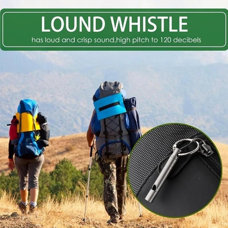 Titanium Emergency Survival Whistle Mini Edc Tool for Hiking & Camping