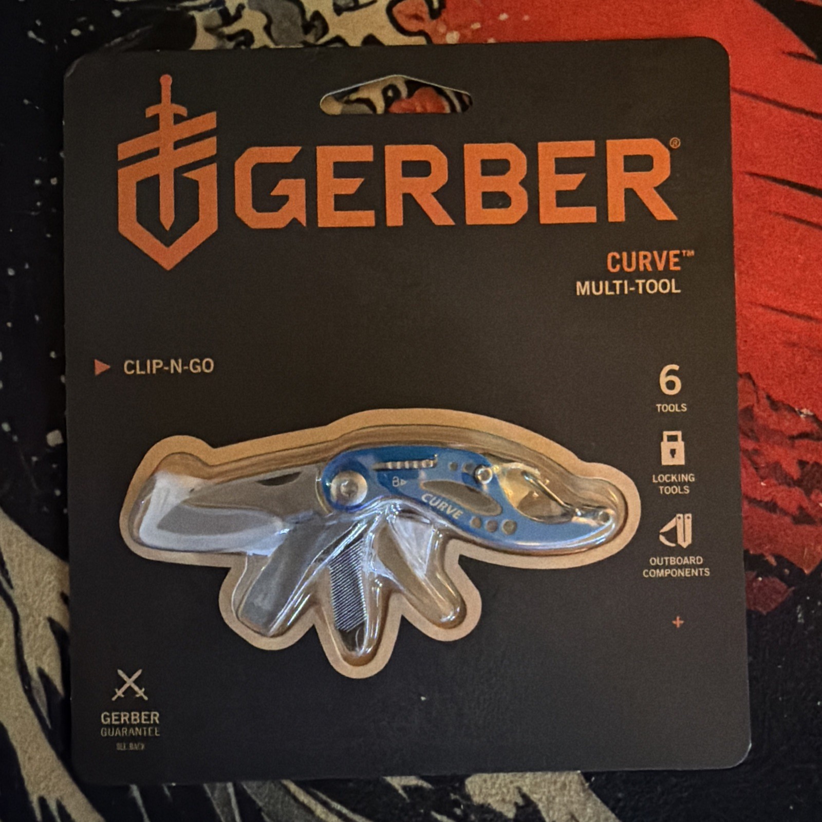 Gerber Curve Multi-Tool New Blue Clip N Go 6 In 1 Tool