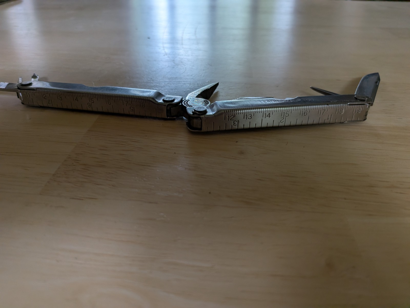 Vintage Leatherman Multi-Tool With Leather Case Made In USA-Grey 1997