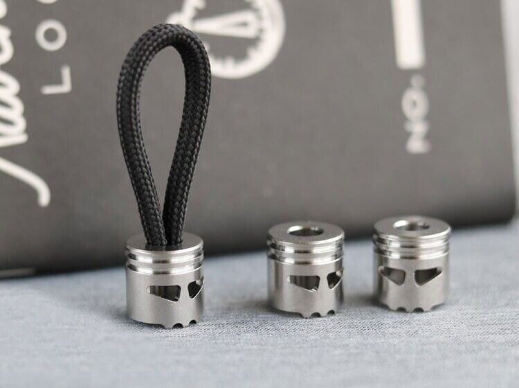 Titanium Knife Lanyard Bead Paracord Keychain Pendant Zip Pull EDC Accessories