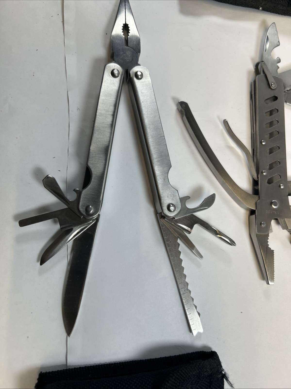 Used Lot of 3 Multi-Tool Pliers 1 MultiMaster and 2 General, Plus Sharpen Stone