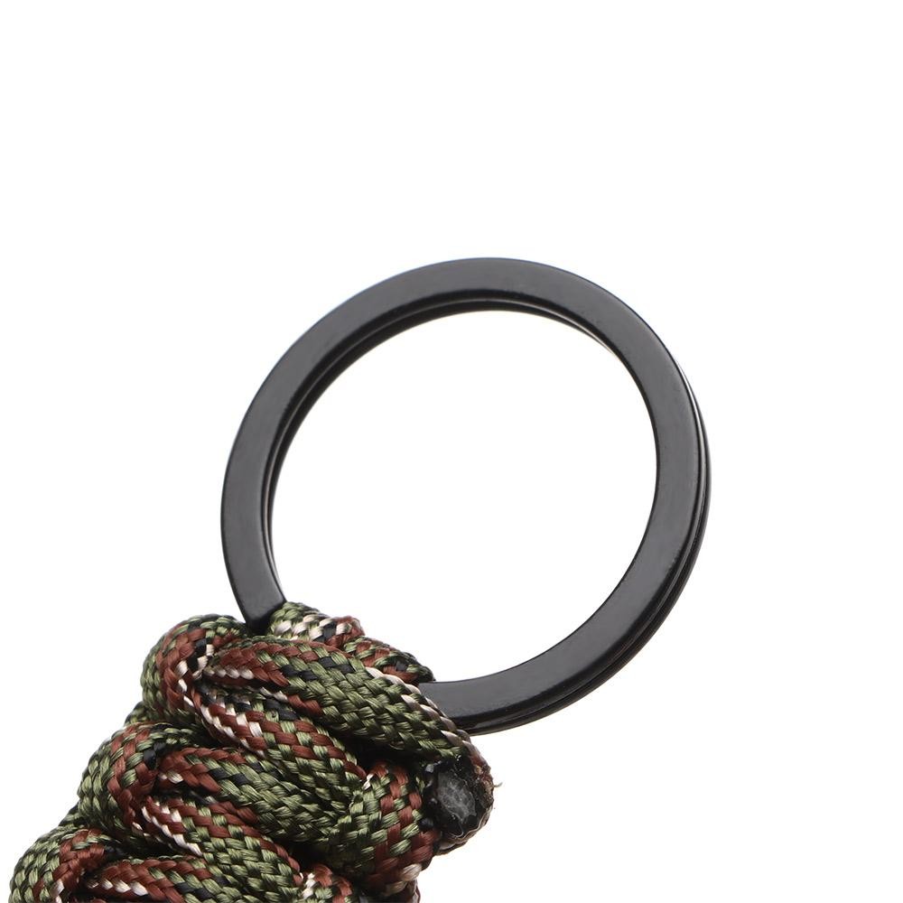 Outdoor Paracord Keychain Carabiner Survival Clip Camping Bottle Opener Tool