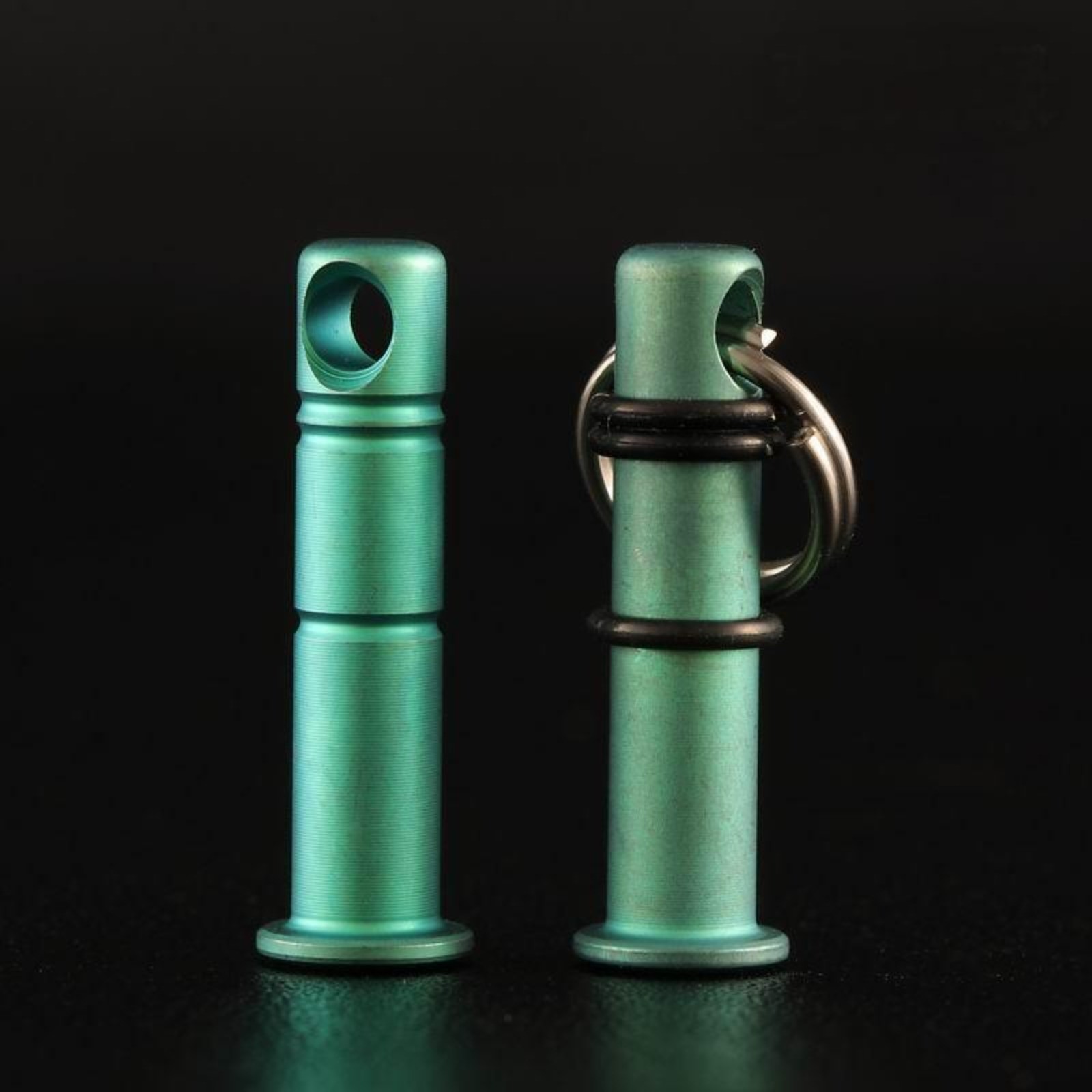 Titanium Lanyard Bead Bolt Holder with Split Ring Keychain Necklace Pendant DIY