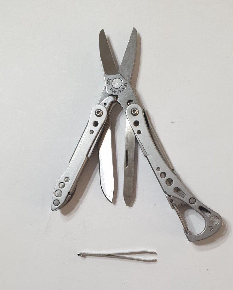 🔥🔥🔥 Leatherman Style CS Black Keychain Multitool Carabiner Rare Retired