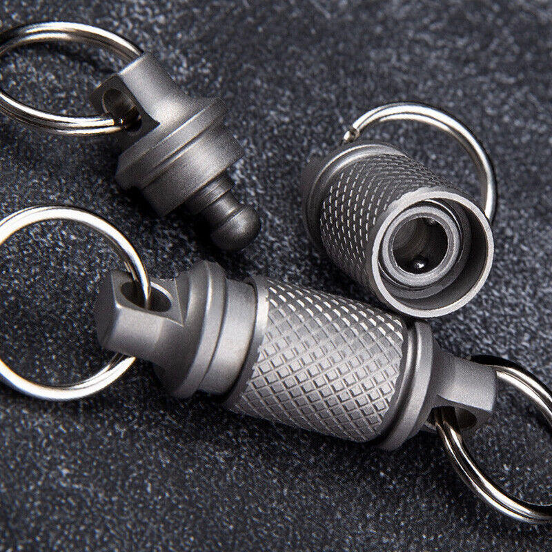 1PC Titanium 360 Degree Universal Quick Release Hanging Buckle Car Keychain EDC