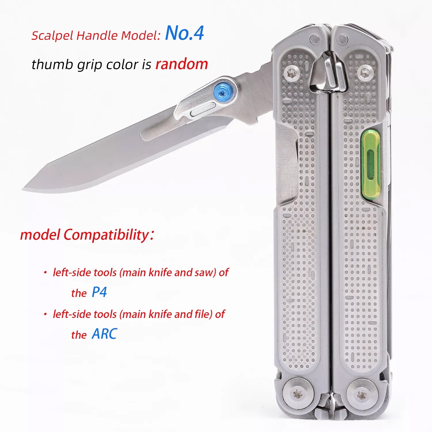 Scalpel Handle with Thumb Grip Fits Surgical Blade No.60 for Leatherman P4 ARC