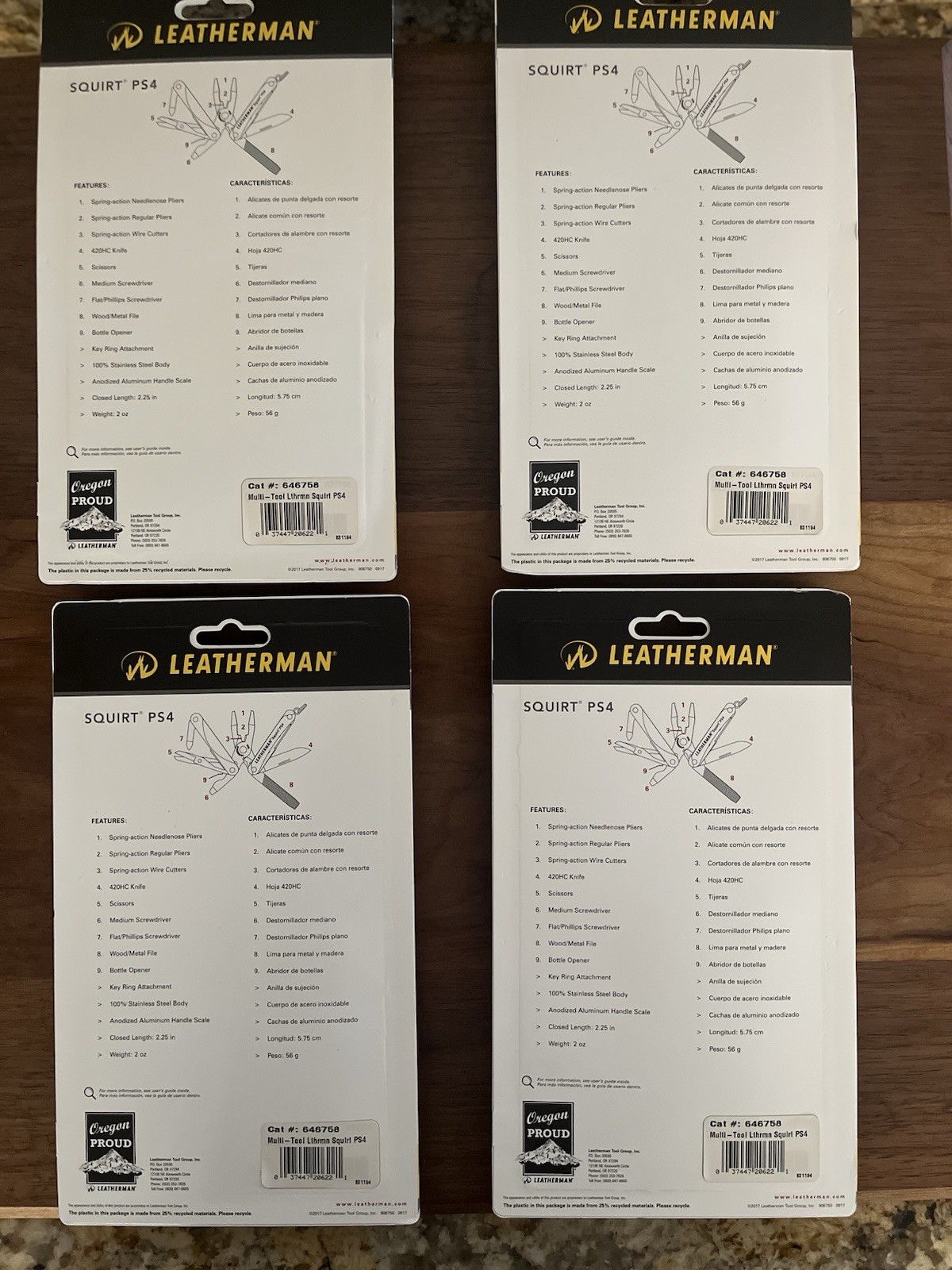 Leatherman Squirt Ps4 Black New In Package Retired Model Rare Lot of 4 Black