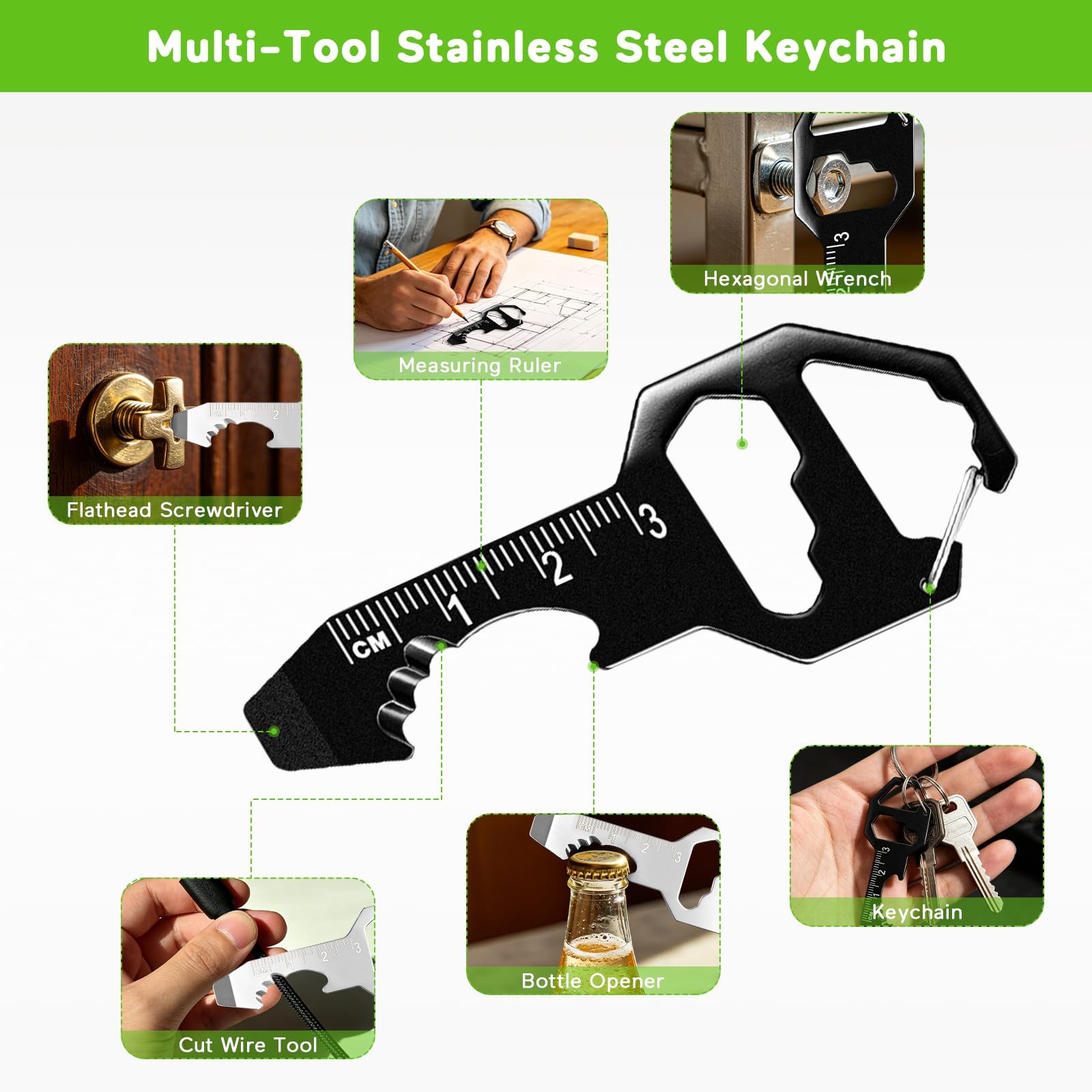 Fathers Day Dad Gifts Bulk, 24 PCS 6-in-1 Multitool Pens with Stainless Steel…