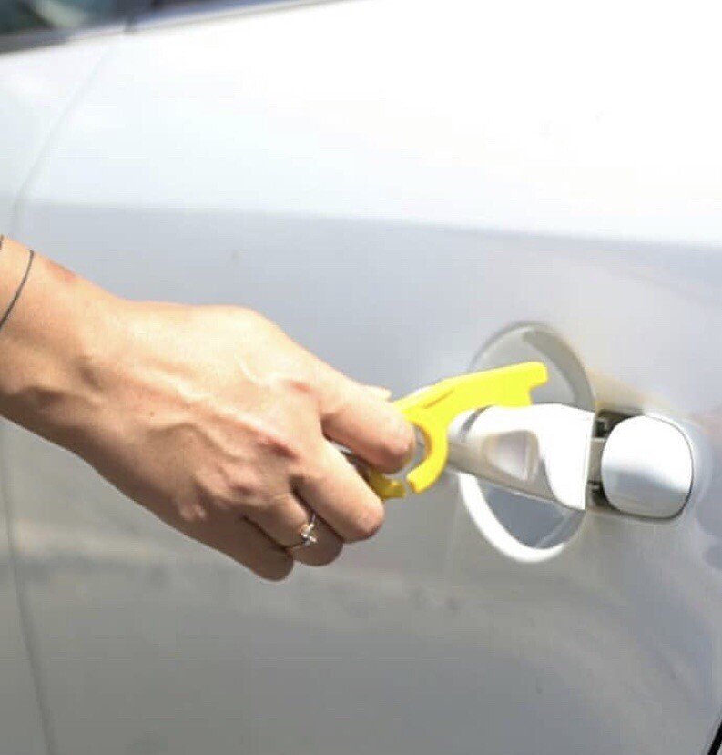 NO TOUCH Hands-Free Door Opener / Button Pusher Hook Key Chains w/ KEY RING /ABS