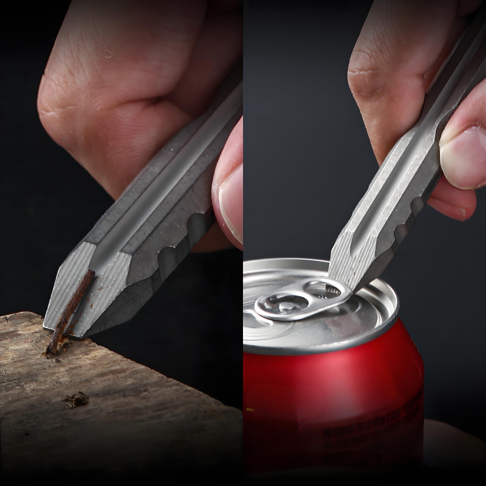 Titanium Alloy Pry Bar Multi-Tool Pocket EDC Outdoor Tool Lightweight Waterproof