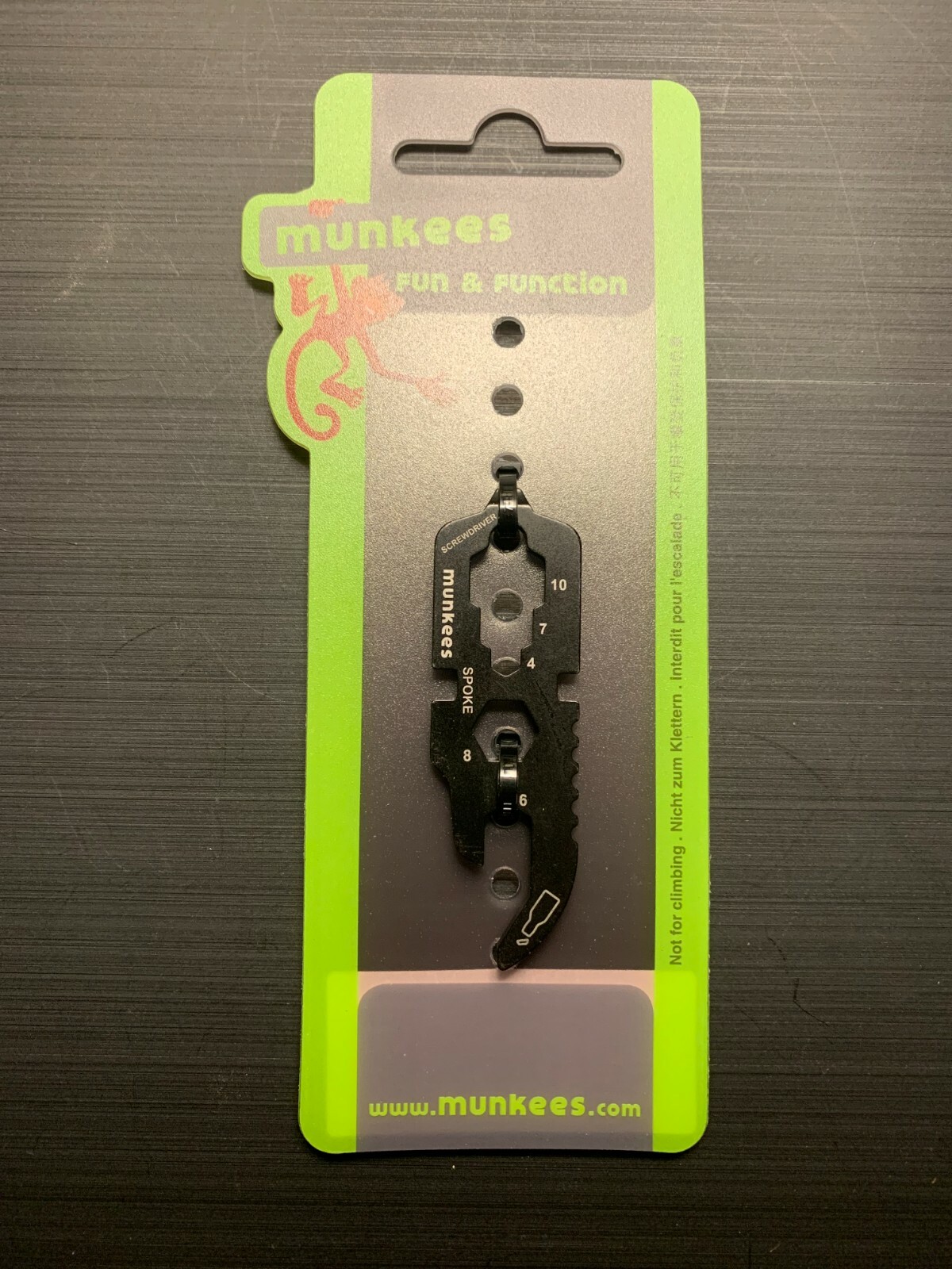 Munkees 9-function Stainless Steel Card Multi-tool – EDC – Keyring – 2531