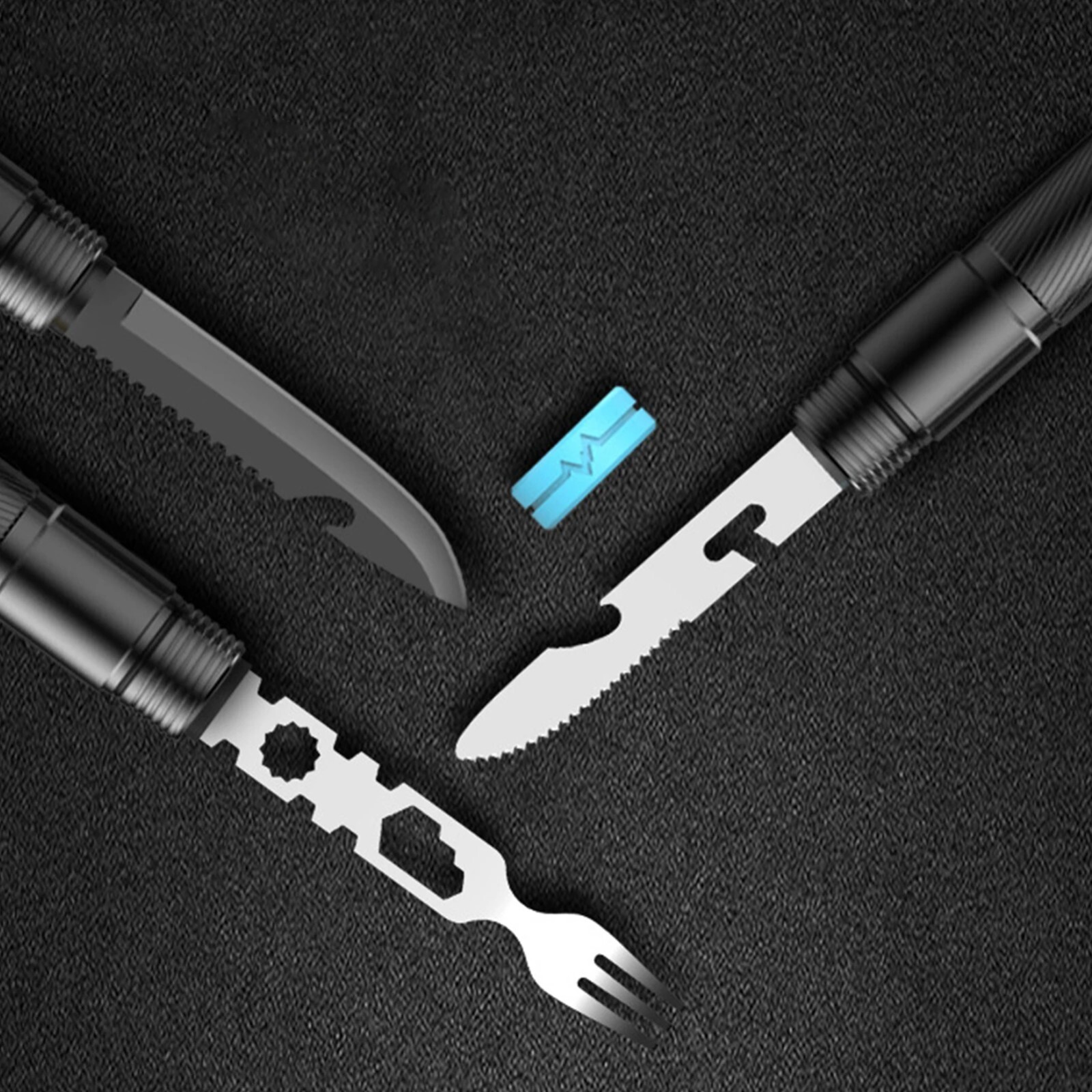 Multifunction Spade Shovel Hoe Pick Survival Tool Knife Saw Camping Army Axe