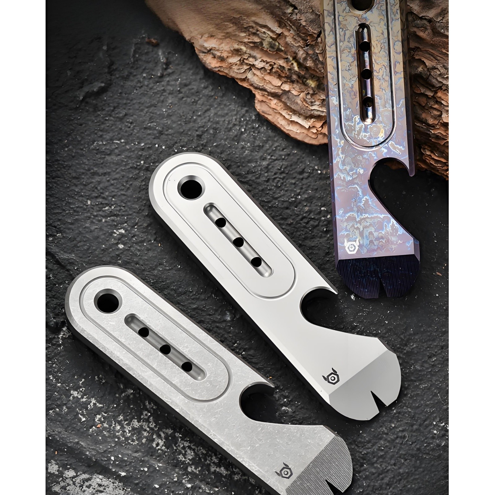 Titanium Alloy Pocket Pry Bar Keychain Outdoor Gear EDC Mini Multi Tool