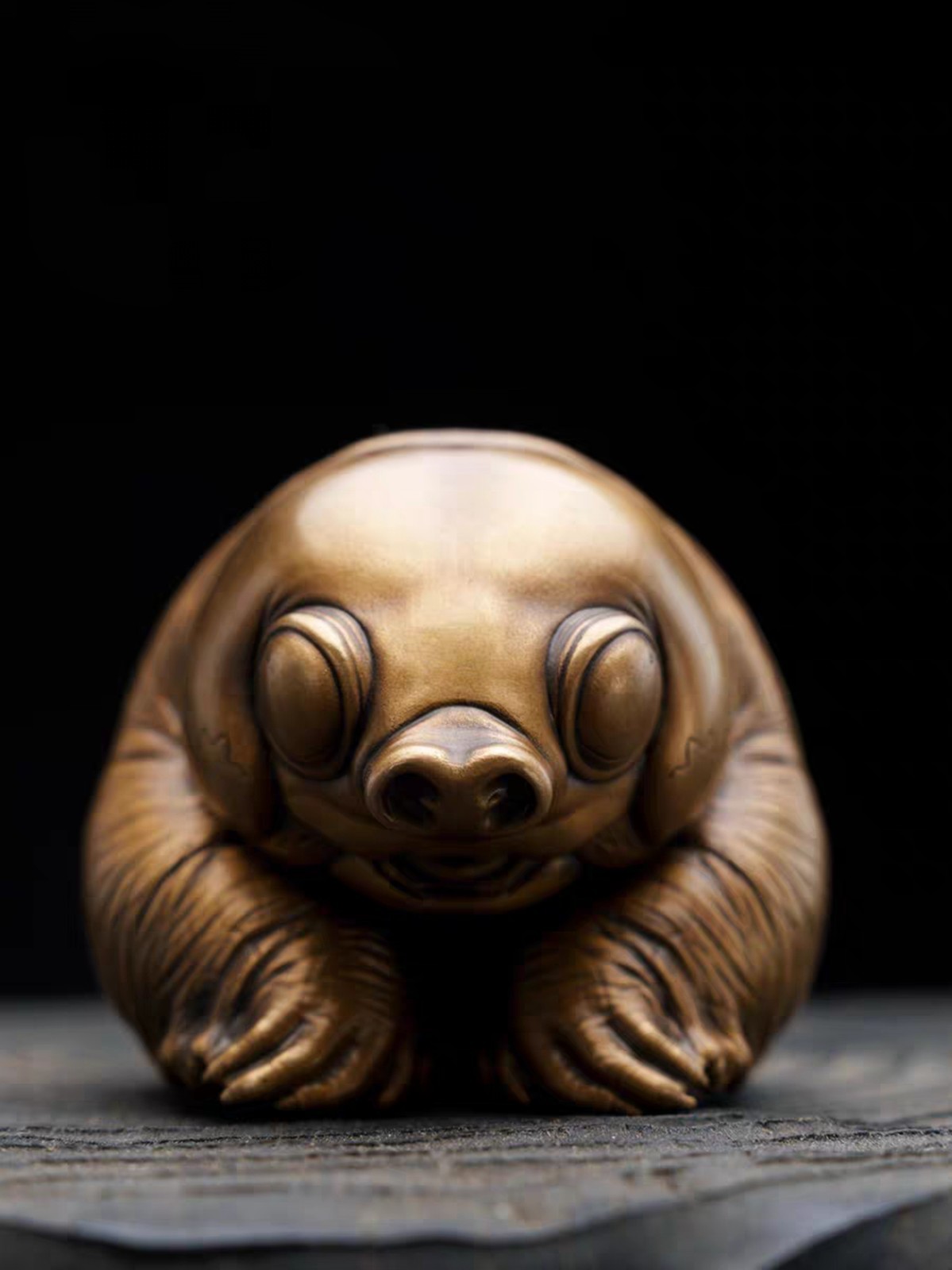 Purple copper Pig-nosed turtle Tortoise handcraft animal reptile statue ‌Fly Ri