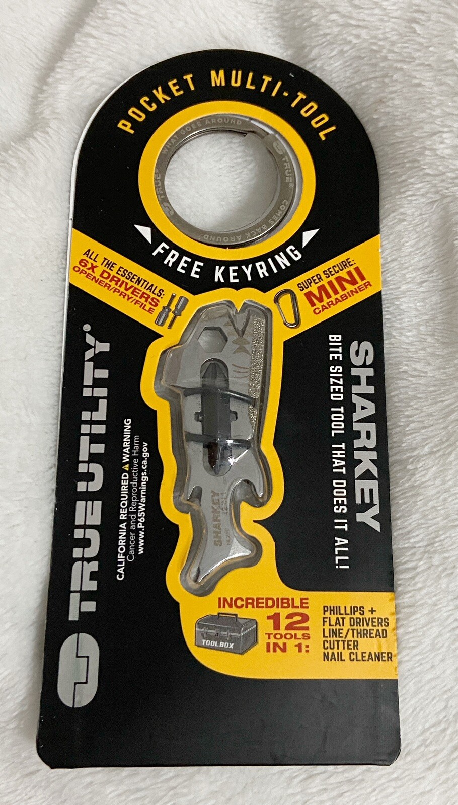 True Utility, Sharkey the Fish Shaped Mega Tool, 12 Tools in 1, Stainless Steel