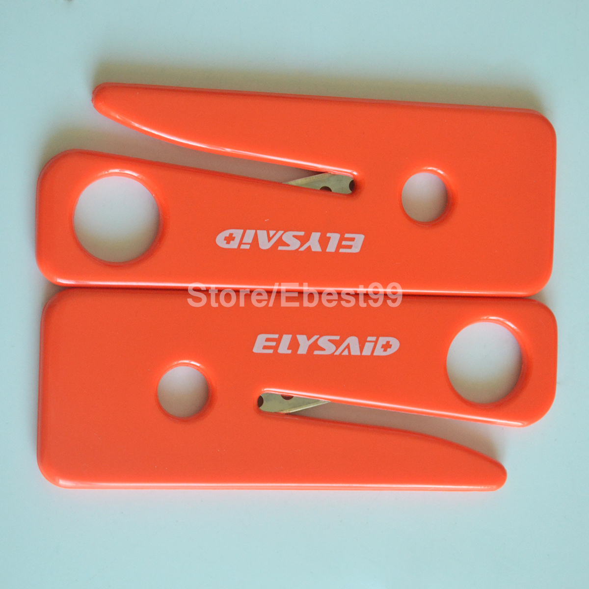 10pcs Seatbelt Cutter Safe Handle Razor Blade Car Seat Belt Knife Sharp Orange