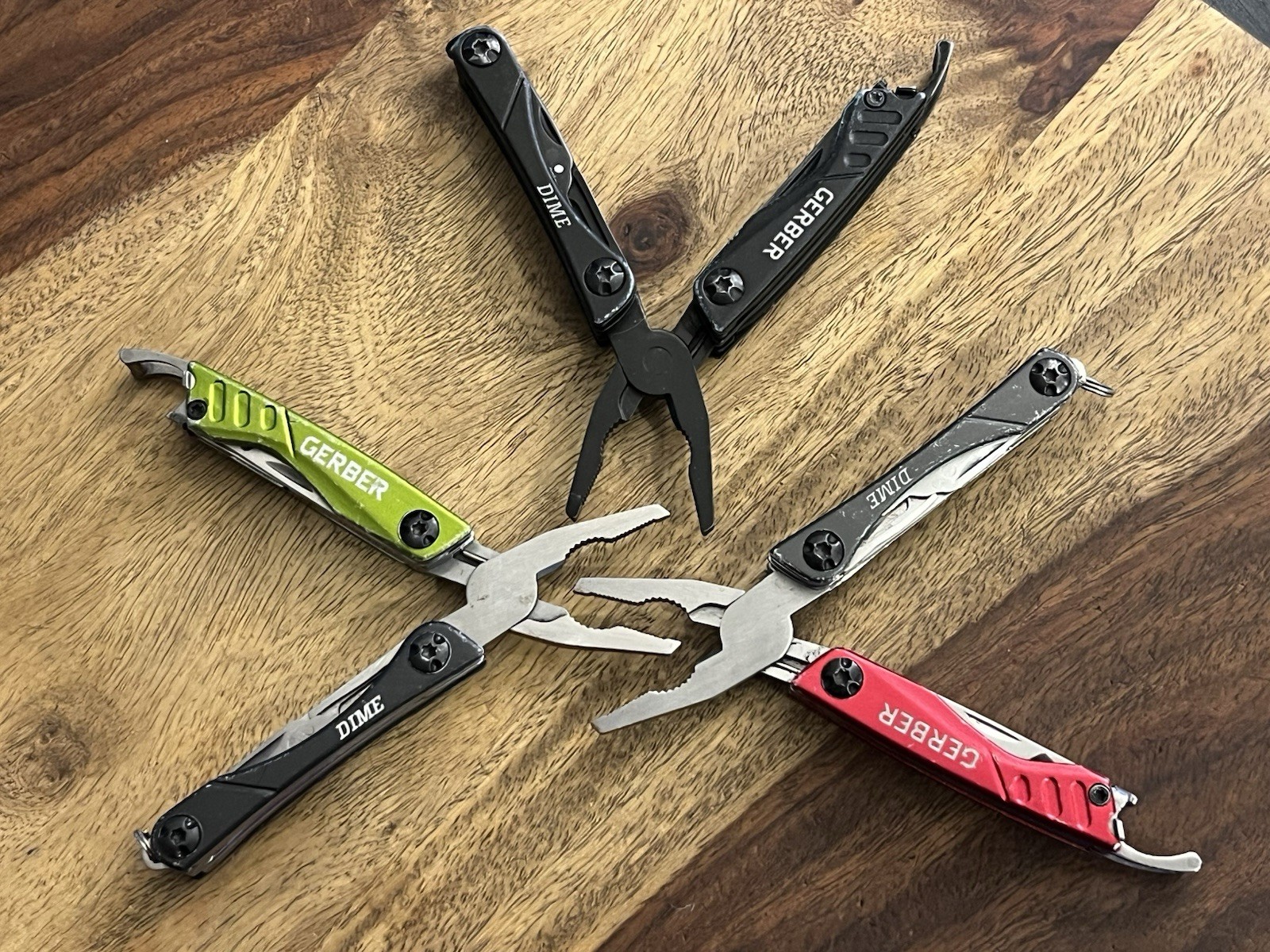 Gerber Dime Mini Multi-Tool Knife Pliers Scissors Driver SUPER Nice! Lot Of 3
