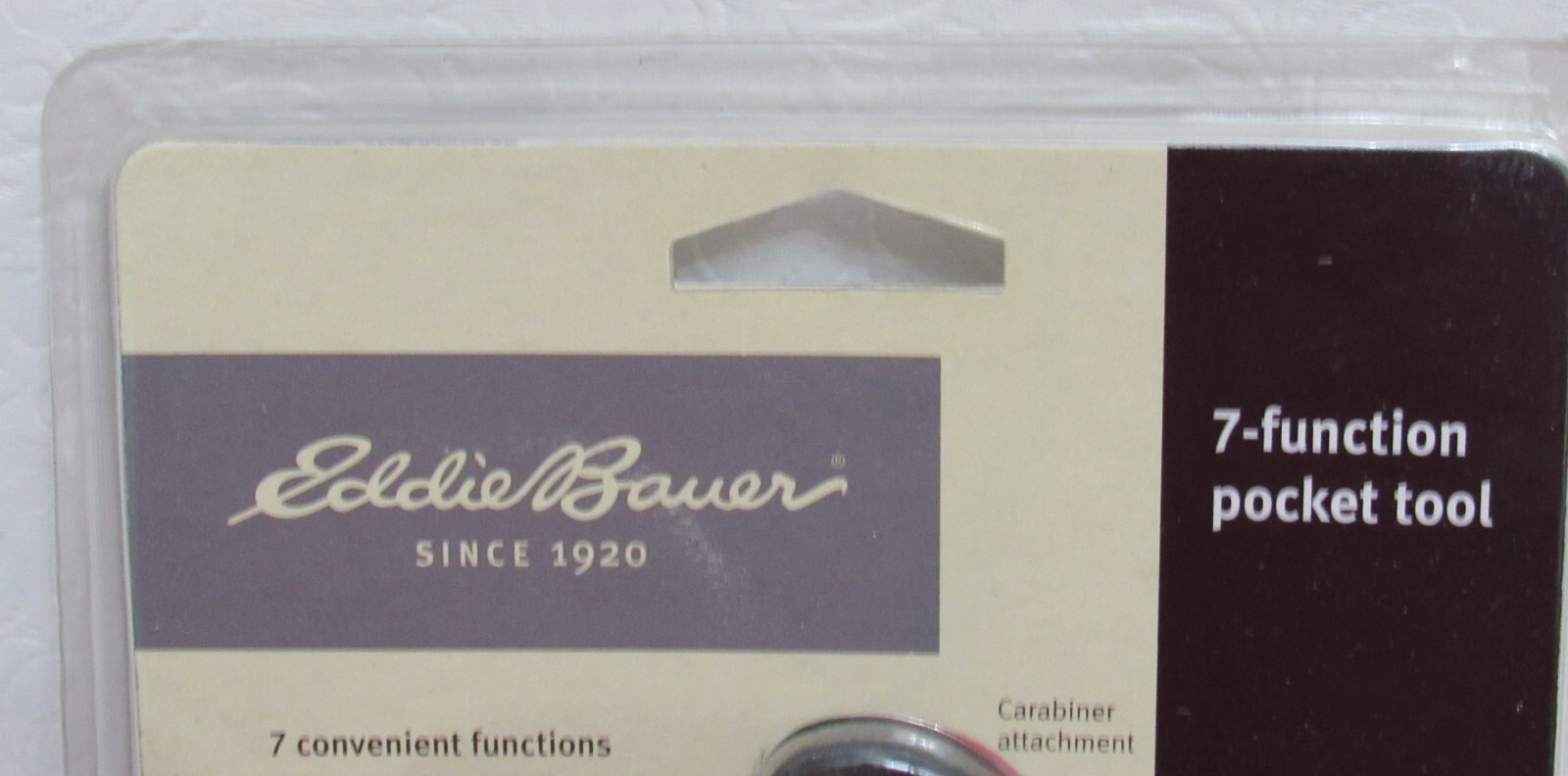 Eddie Bauer 7-Function Pocket Tool Knife, Screwdrivers, Scissors, Carabiner New