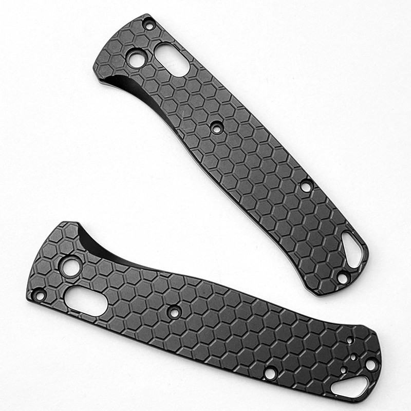 25g Hexagon Honeycomb Scales – Sandblast Aluminum, for Benchmade Bugout 535 Mod