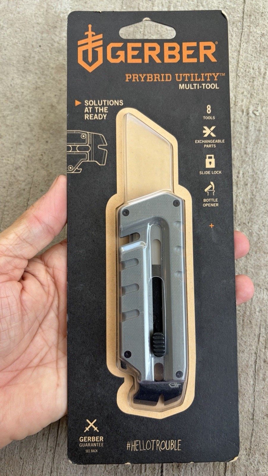 GERBER PRYBRID UTILITY KNIFE RAZOR MULTI-TOOL EDC WITH BOTTLE OPENER, NEW!