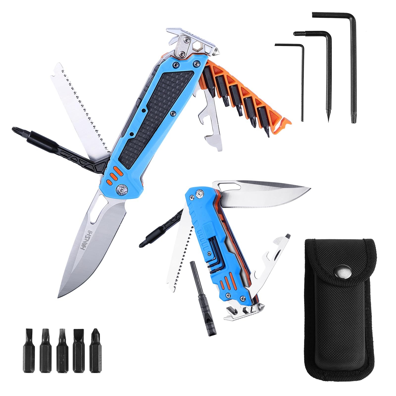13 in 1 Multitool Knife with Nylon Sheath for Camping,Hiking,Survival,Outdoor…