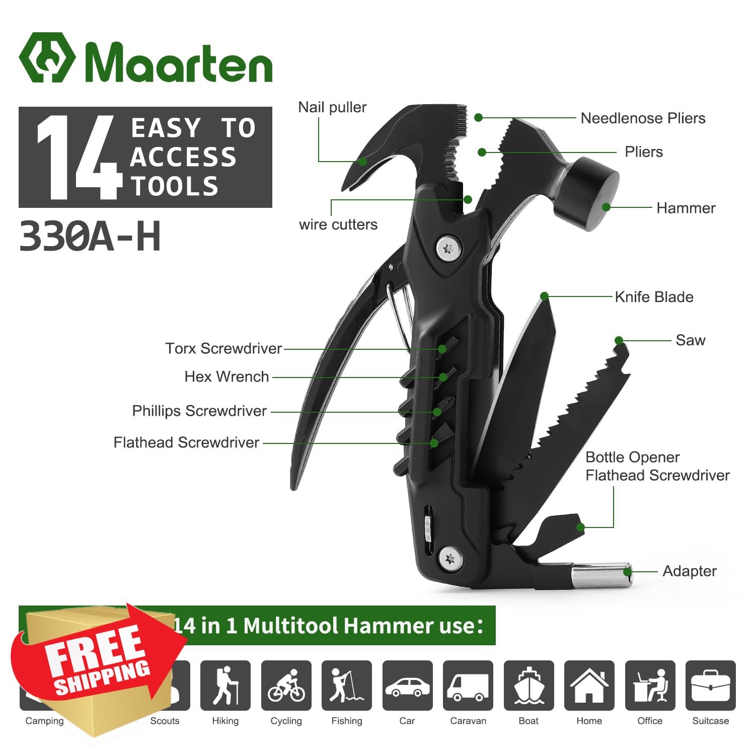 Maarten Upgraded Hammer Multitool Gifts Dad