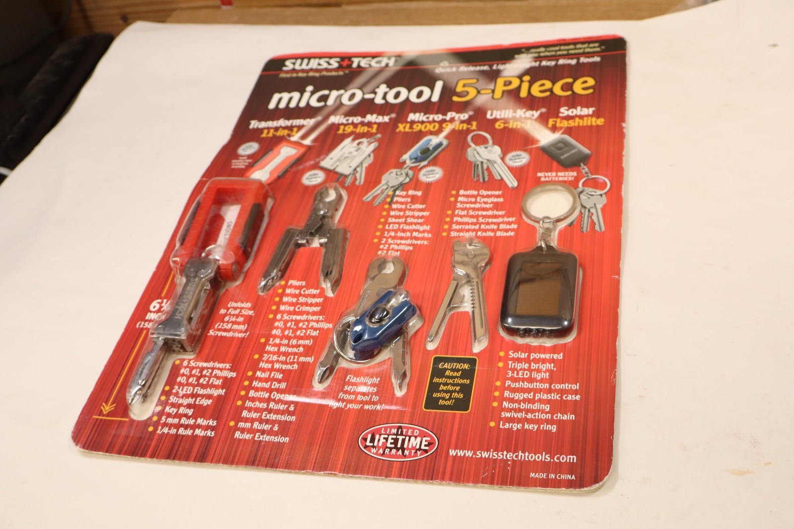 SWISS TECH Micro-Tool 5 Piece Set New-Sealed Key Ring Tool Set