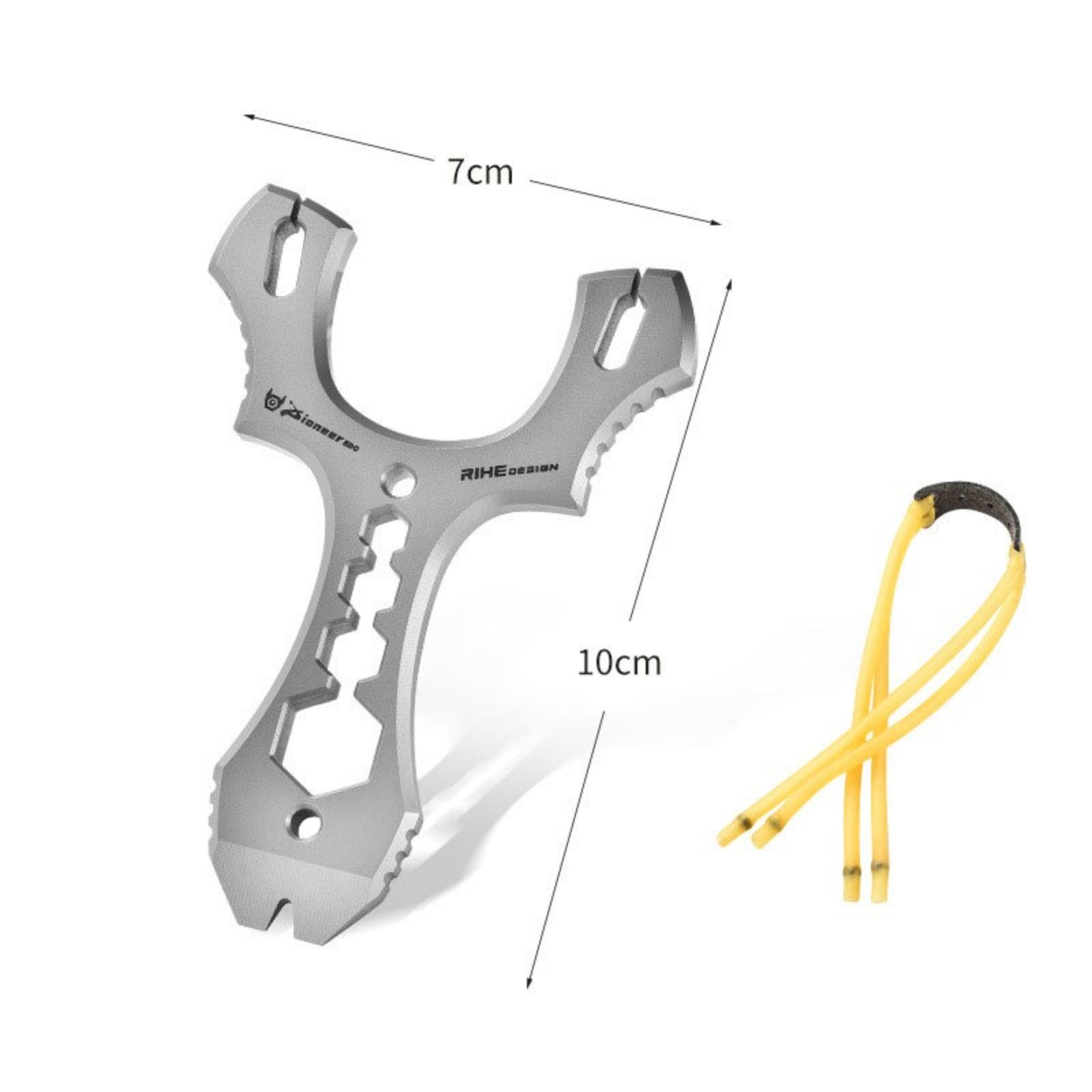 Portable Slingshot Flat Rubber Band Catapult Hunting Slingbow Archery Shoot Tool