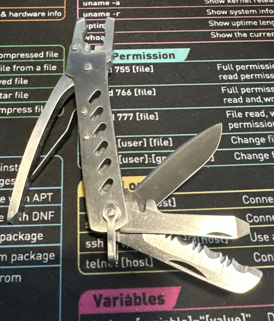 Multi Tool Plier Pocket Knife Stainless Steel Great Condition! (Loc Den)