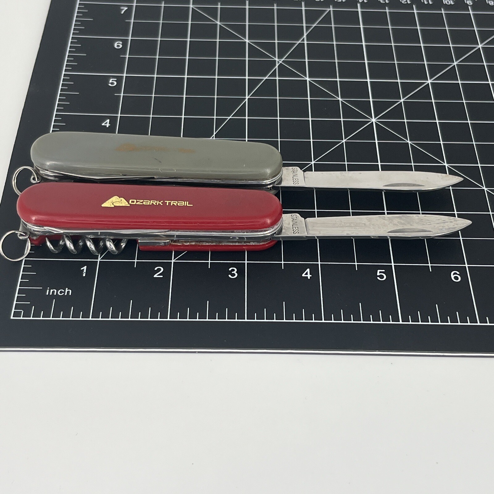 LOT OF 2 Ozark Trail Multi Tool 8-in-1 Pocket Knife – Red & Grey Color SAVE BIG!