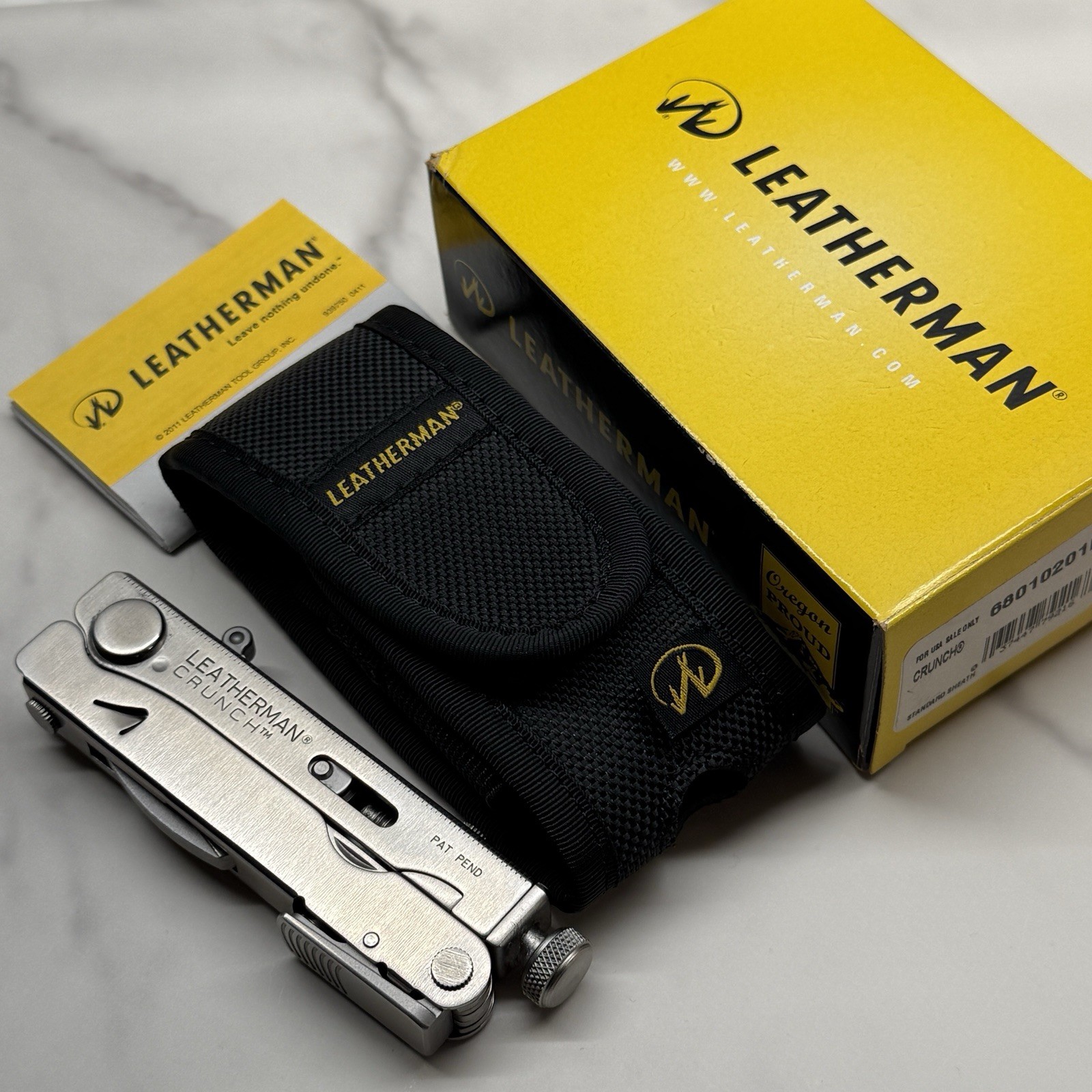 Leatherman Crunch multitool, Nylon sheath. Made in USA in 2011