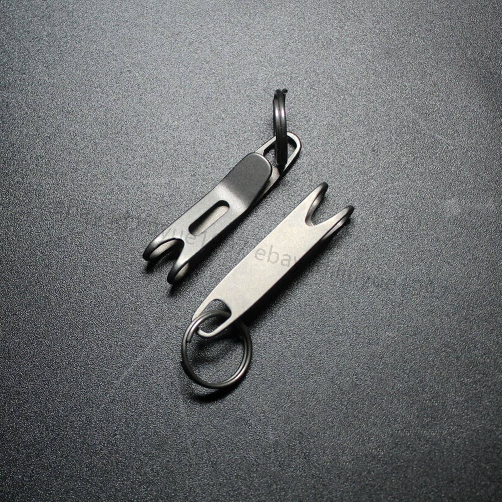 Titanium Mini Edc Gear Pocket Suspension Clip Hanger Tool Key Ring Keychain