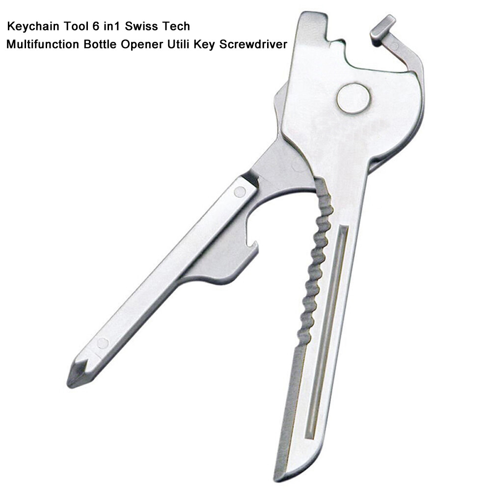 Keychain Tool 6 in1 multi-tool Bottle Opener Utili Key Screwdriver*