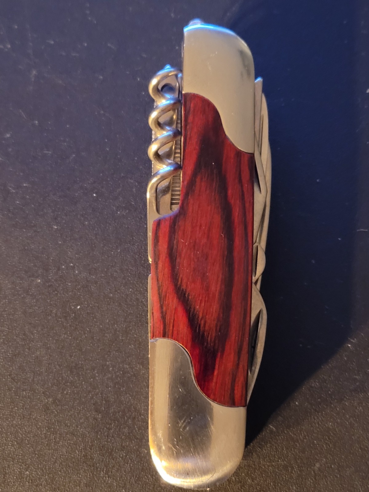 NEW NRA 11-in-1 Multi-Tool Pocket Knife w/ Wooden Inlay – Stainless Steel