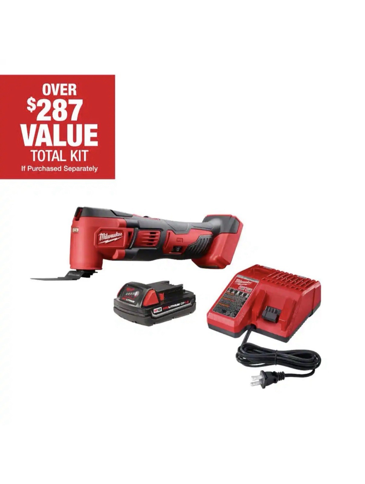 Milwaukee 2626-21 M18 18V Li-ion Cordless Oscillating Multi-Tool Kit (NEW)