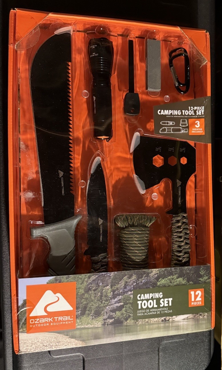 Ozark Trail 12-Piece Camping Tool Set Green Black READ DESCRIPTION