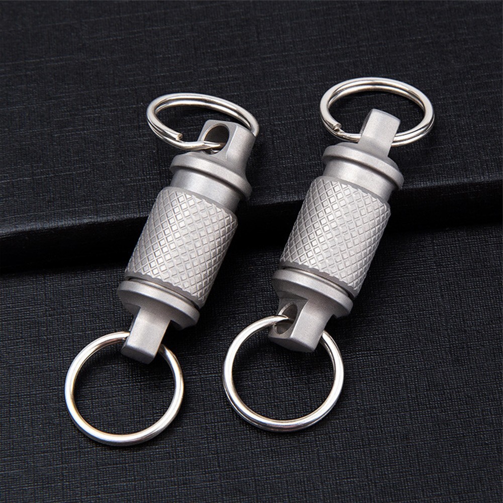 TitaniumAlloy Keychain Detachable Car Key Holder?? Swivel Quick-Release Tool