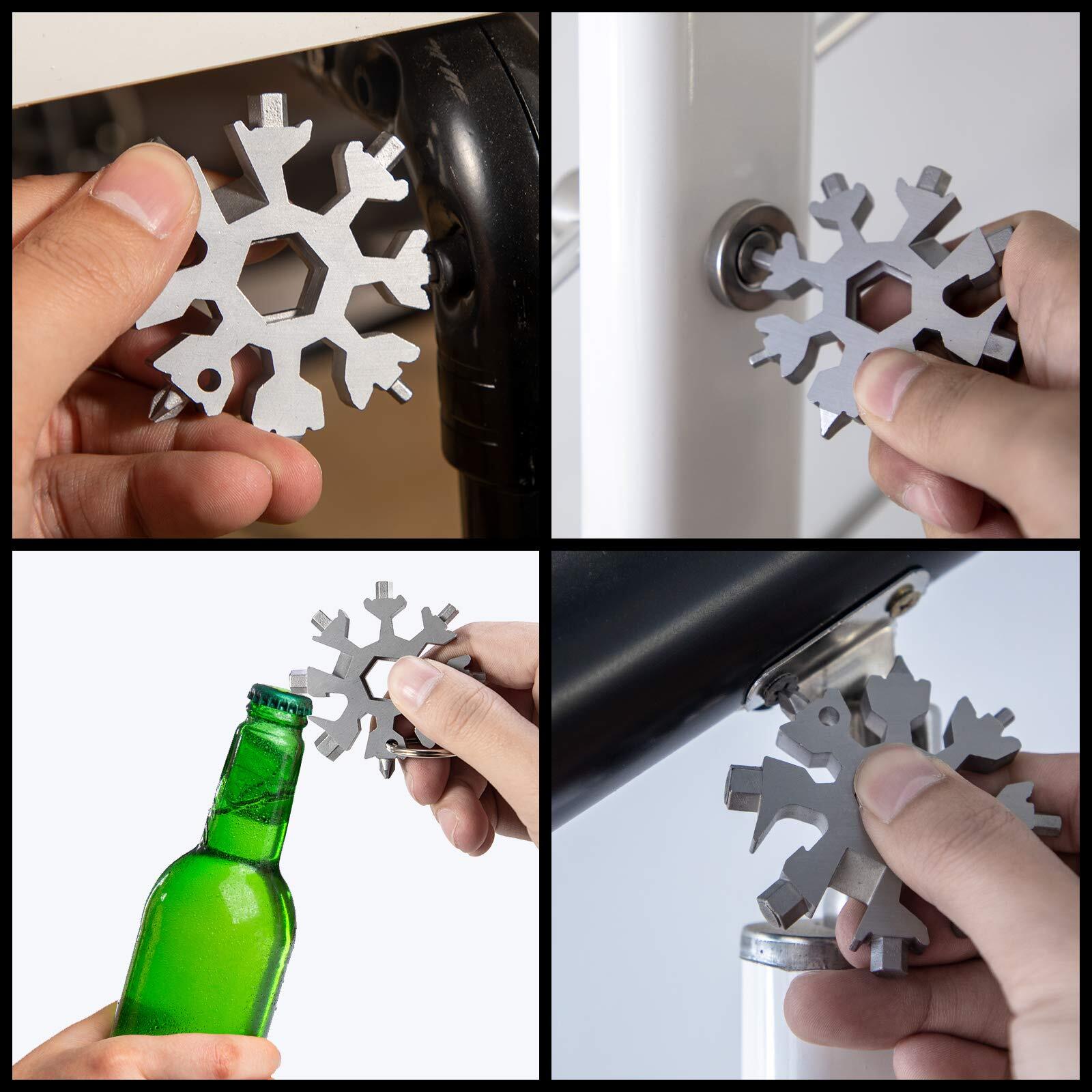 Snowflake Multitool Stainless Steel Snowflake Tool Multi Portable Snowflake Tool